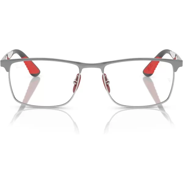 imageRayBan Rx6516m Scuderia Ferrari Collection Rectangular Prescription Eyewear FramesGunmetal on SilverDemo Lens