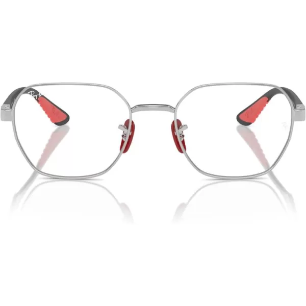 imageRayBan Rx6594m Scuderia Ferrari Collection Hexagonal Prescription Eyewear FramesSilver on BlackRedDemo Lens