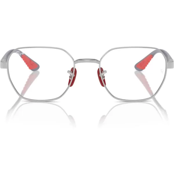 imageRayBan Rx6594m Scuderia Ferrari Collection Hexagonal Prescription Eyewear FramesSilver on GreyRedDemo Lens