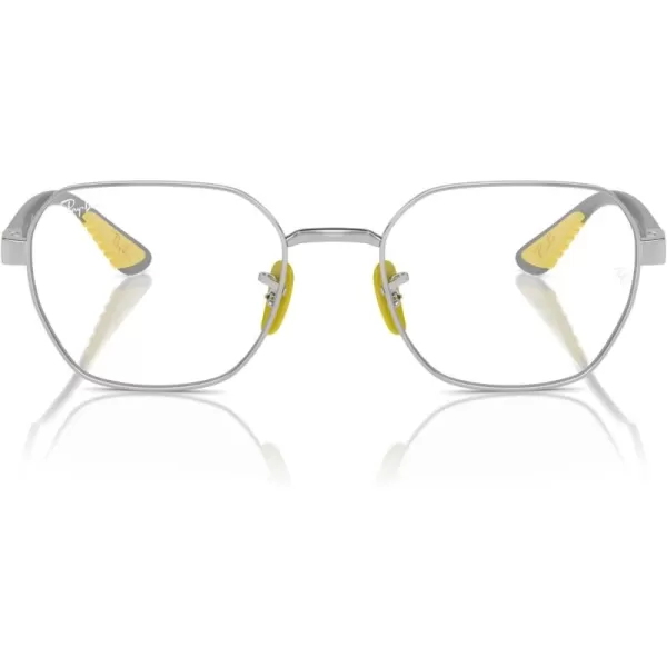 imageRayBan Rx6594m Scuderia Ferrari Collection Hexagonal Prescription Eyewear FramesSilver on GreyYellowDemo Lens