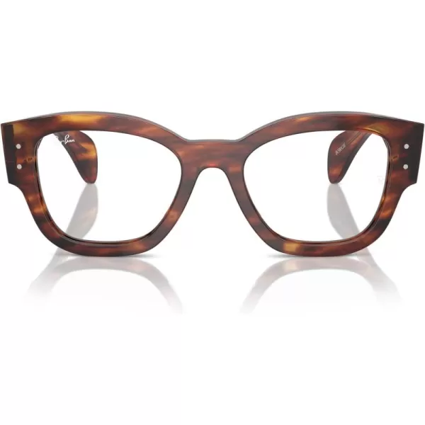 imageRayBan Rx7681v Jorge Square Prescription Eyewear FramesStriped HavanaDemo Lens