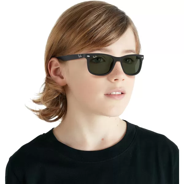 imageRayBan Kids RJ9052S New Wayfarer Square SunglassesBlackDark Green