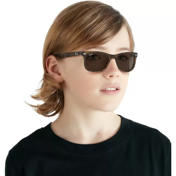 imageRayBan Kids RJ9052S New Wayfarer Square SunglassesHavanaDark Brown