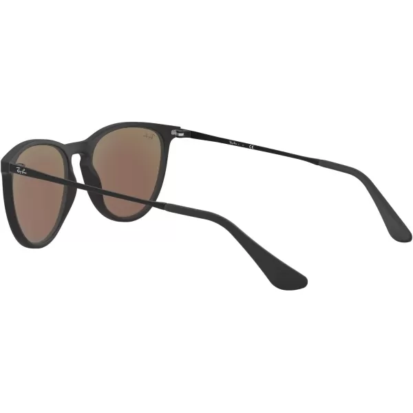 imageRayBan Kids RJ9060SF Erika Low Bridge Fit Round SunglassesRubber BlackBlue Flash