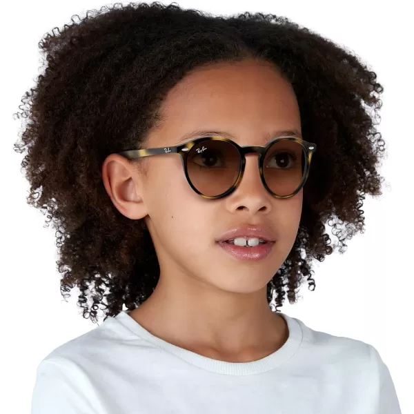 imageRayBan Kids RJ9064S Round SunglassesHavanaBrown Gradient Dark Brown