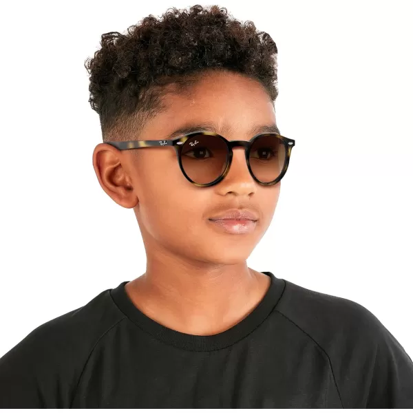 imageRayBan Kids RJ9064S Round SunglassesHavanaBrown Gradient Dark Brown