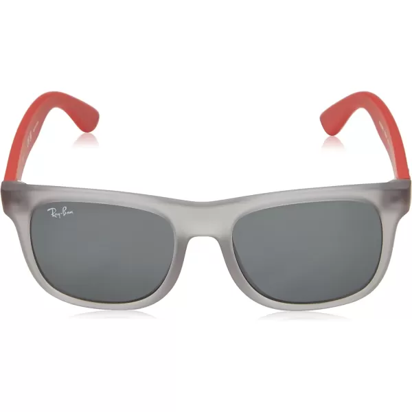 imageRayBan Kids RJ9069S Justin Square SunglassesRubber Transparent GreyDark Grey