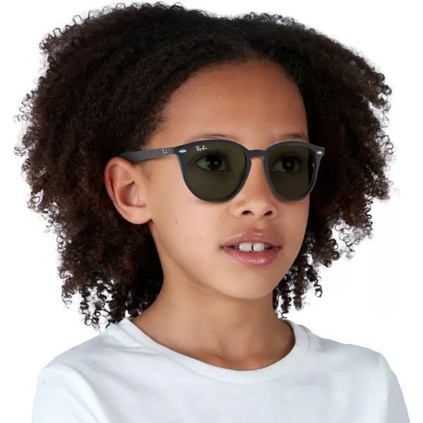 imageRayBan Kids RJ9070S Round SunglassesBlackDark Green