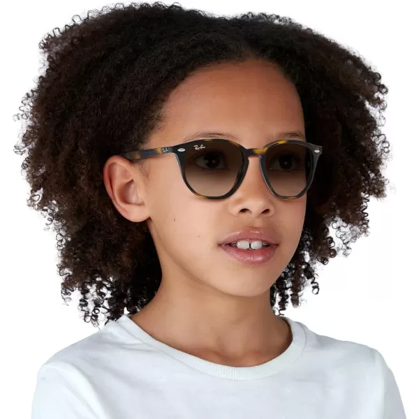 imageRayBan Kids RJ9070S Round SunglassesHavanaBrown Gradient Dark Brown