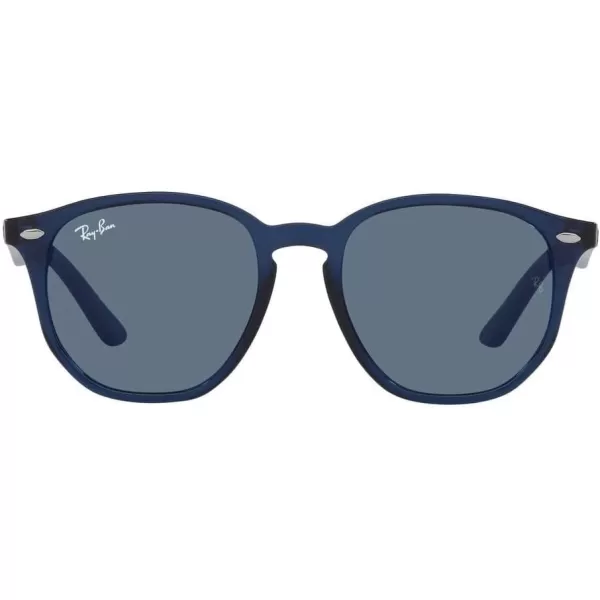 imageRayBan Kids RJ9070S Round SunglassesTransparent BlueDark Blue