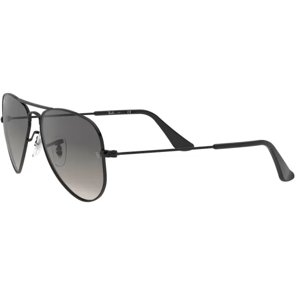 imageRayBan Kids RJ9506S Metal Aviator SunglassesBlackLight Grey Gradient Dark Grey