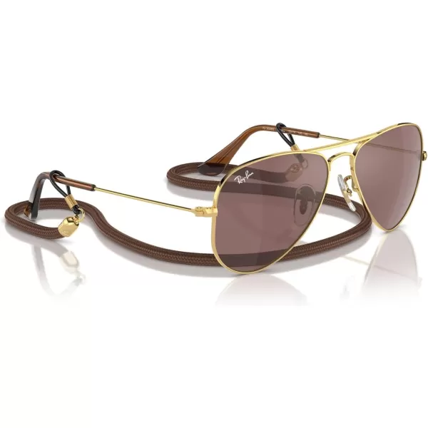 imageRayBan Kids RJ9506S Metal Aviator SunglassesGoldBrown Mirrored Silver