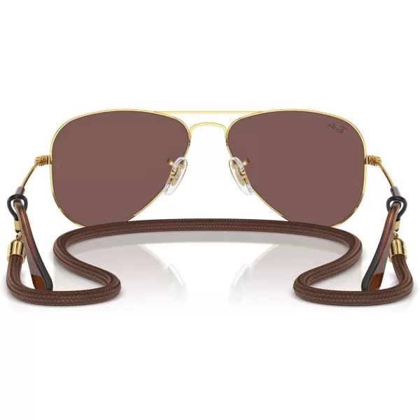 imageRayBan Kids RJ9506S Metal Aviator SunglassesGoldBrown Mirrored Silver