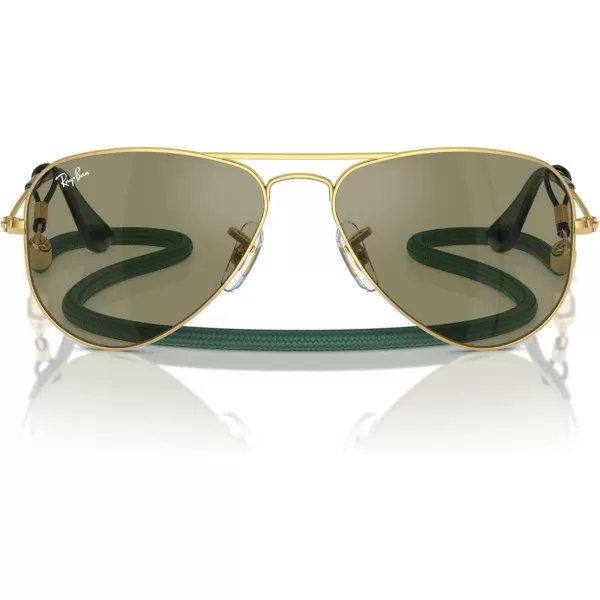 imageRayBan Kids RJ9506S Metal Aviator SunglassesGoldGreen Mirrored