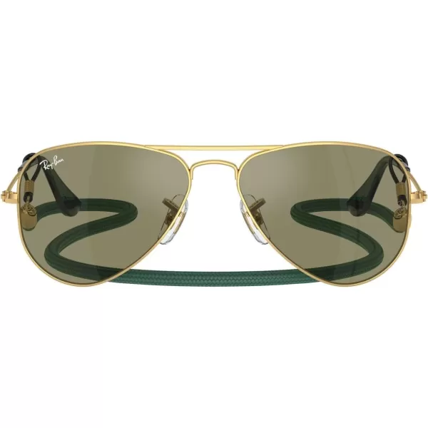 imageRayBan Kids RJ9506S Metal Aviator SunglassesGoldGreen Mirrored