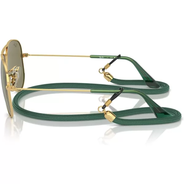 imageRayBan Kids RJ9506S Metal Aviator SunglassesGoldGreen Mirrored