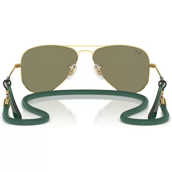 imageRayBan Kids RJ9506S Metal Aviator SunglassesGoldGreen Mirrored