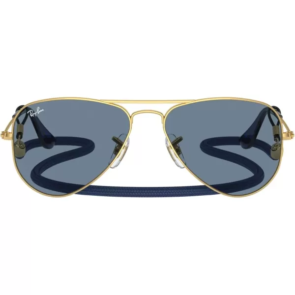 imageRayBan Kids RJ9506S Metal Aviator SunglassesGoldLight Blue Mirrored