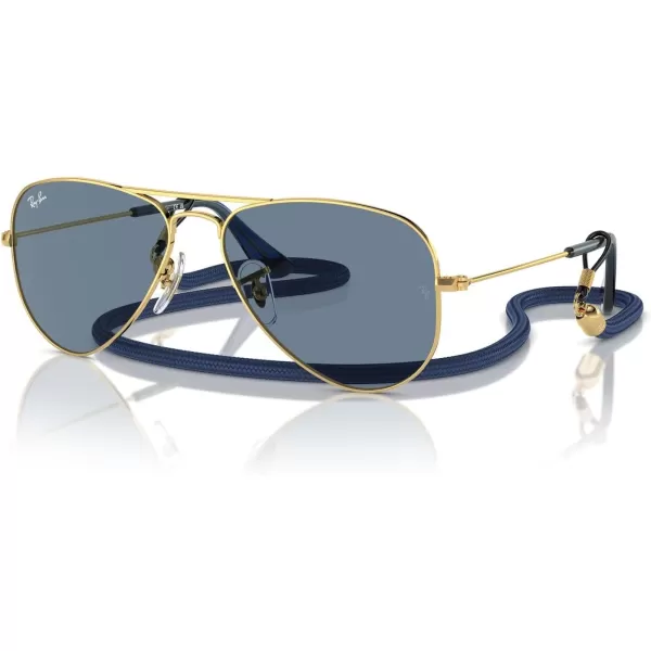 imageRayBan Kids RJ9506S Metal Aviator SunglassesGoldLight Blue Mirrored