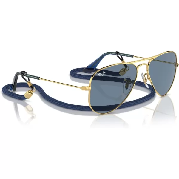 imageRayBan Kids RJ9506S Metal Aviator SunglassesGoldLight Blue Mirrored