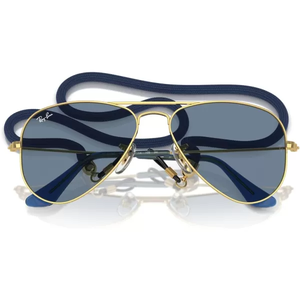 imageRayBan Kids RJ9506S Metal Aviator SunglassesGoldLight Blue Mirrored