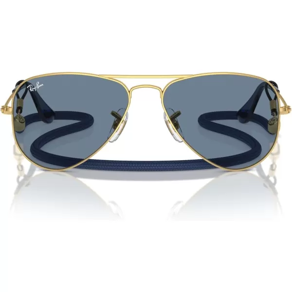 imageRayBan Kids RJ9506S Metal Aviator SunglassesGoldLight Blue Mirrored