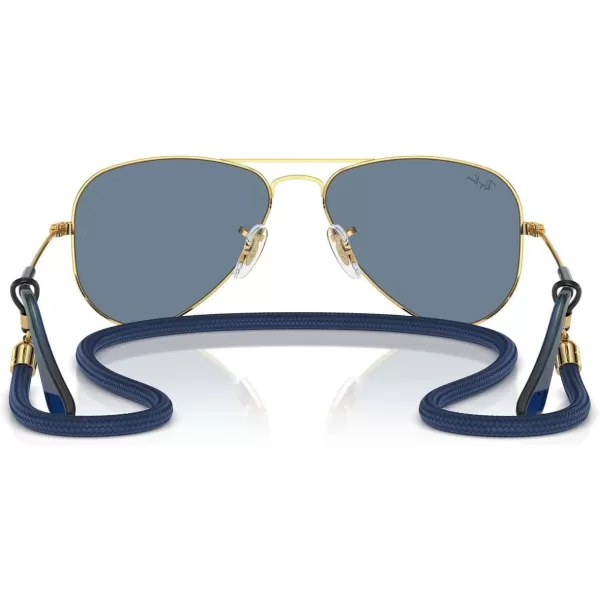 imageRayBan Kids RJ9506S Metal Aviator SunglassesGoldLight Blue Mirrored