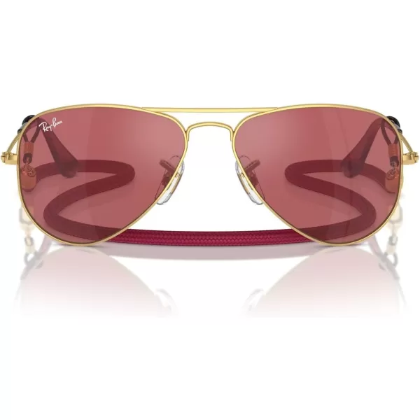 imageRayBan Kids RJ9506S Metal Aviator SunglassesGoldRed Mirrored