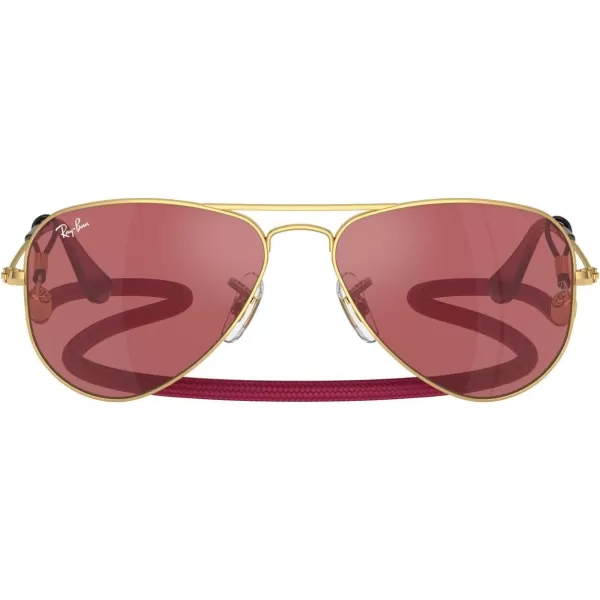 imageRayBan Kids RJ9506S Metal Aviator SunglassesGoldRed Mirrored