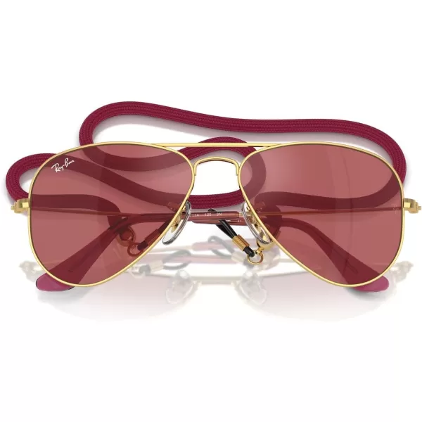 imageRayBan Kids RJ9506S Metal Aviator SunglassesGoldRed Mirrored