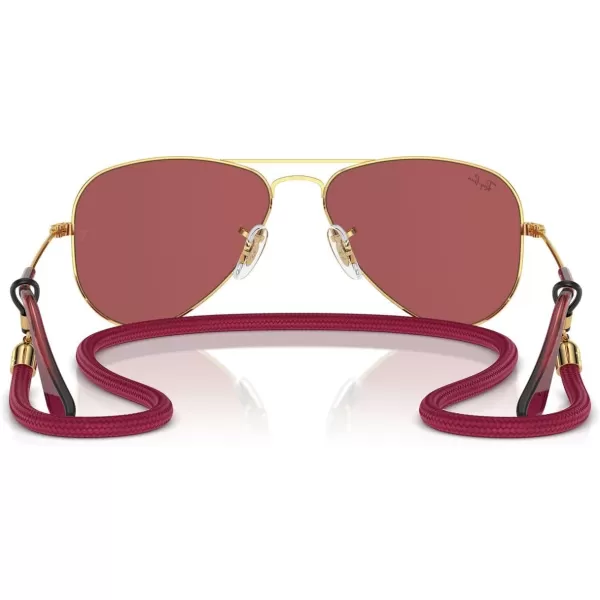 imageRayBan Kids RJ9506S Metal Aviator SunglassesGoldRed Mirrored