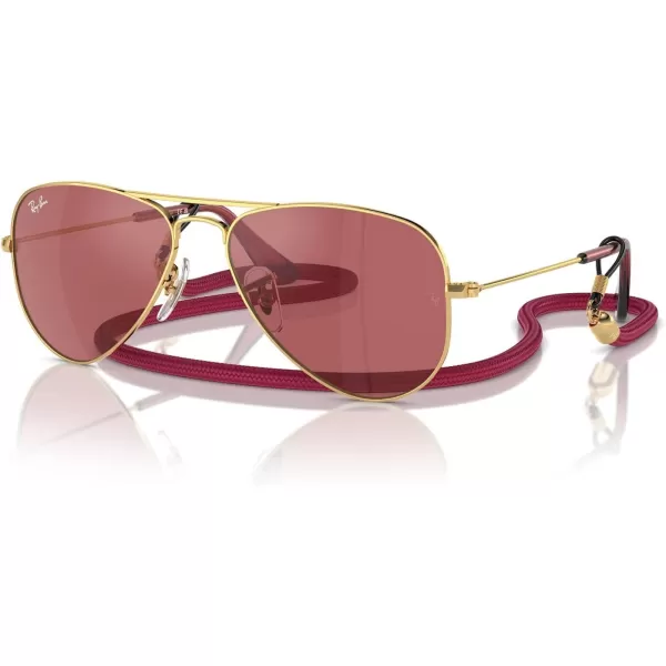 imageRayBan Kids RJ9506S Metal Aviator SunglassesGoldRed Mirrored