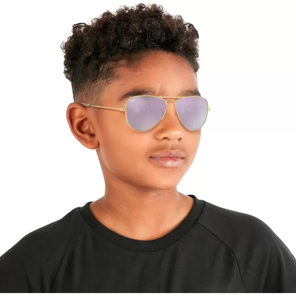 imageRayBan Kids RJ9506S Metal Aviator SunglassesMatte AristaLilac Flash