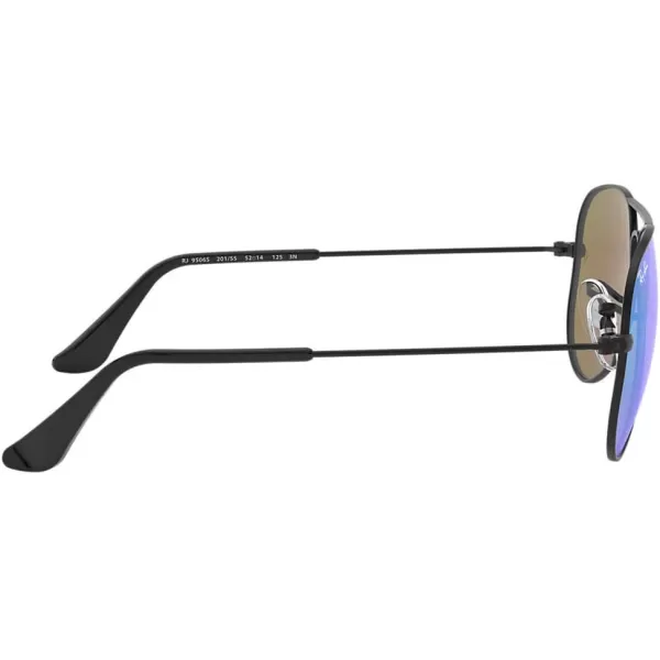 imageRayBan Kids RJ9506S Metal Aviator SunglassesMatte BlackBlue Flash