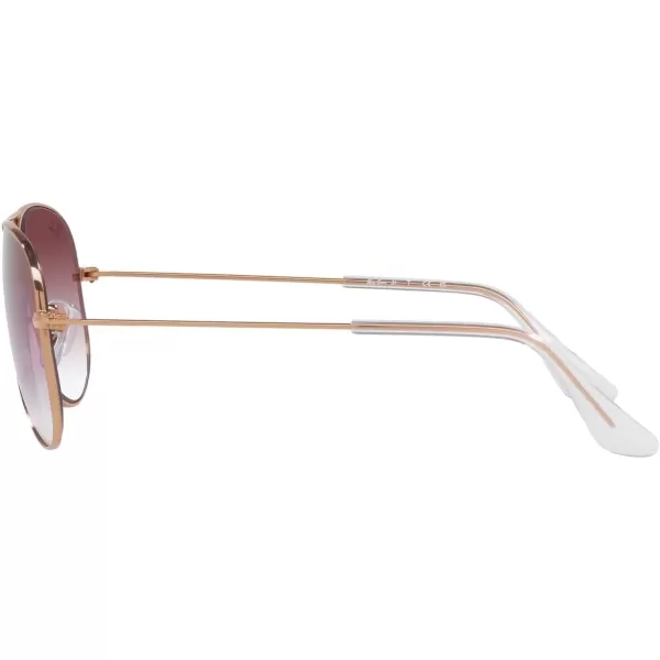 imageRayBan Kids RJ9506S Metal Aviator SunglassesRose GoldClear Dark Violet Gradient