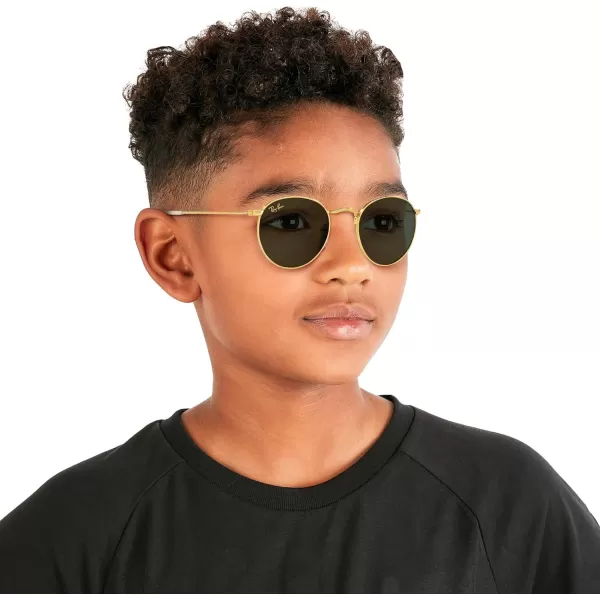 imageRayBan Kids RJ9547S Metal Round SunglassesLegend GoldDark Green