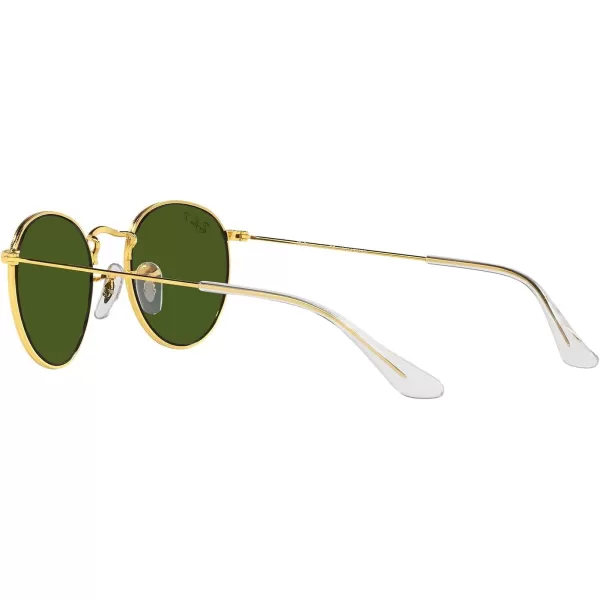 imageRayBan Kids RJ9547S Metal Round SunglassesLegend GoldGreen Polarized