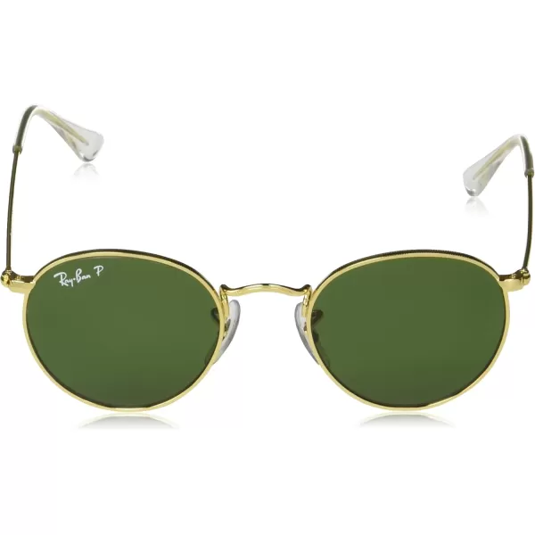 imageRayBan Kids RJ9547S Metal Round SunglassesLegend GoldGreen Polarized