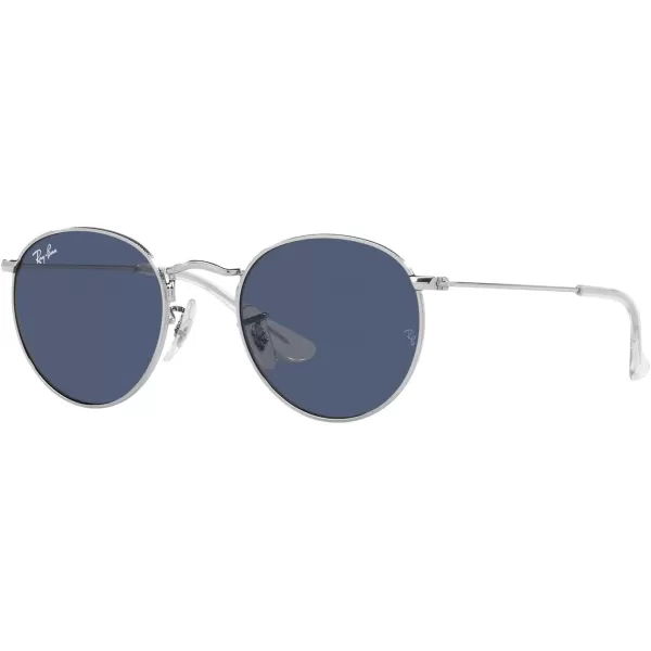 imageRayBan Kids RJ9547S Metal Round SunglassesSilverDark Blue
