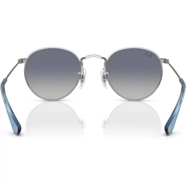 imageRayBan Kids RJ9547S Metal Round SunglassesSilverGrey Gradient Blue