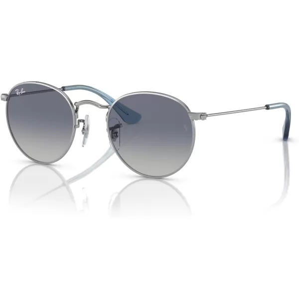 imageRayBan Kids RJ9547S Metal Round SunglassesSilverGrey Gradient Blue