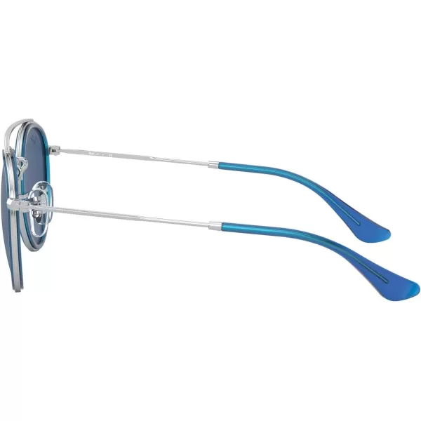 imageRayBan Kids RJ9647S Metal Round SunglassesBlue on SilverDark Blue