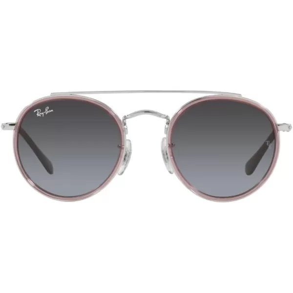 imageRayBan Kids RJ9647S Metal Round SunglassesTransparent VioletGrey Gradient