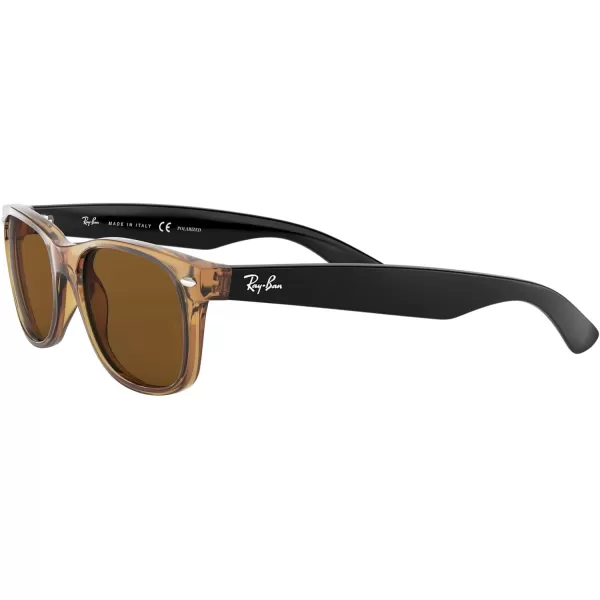 imageRayBan RB2132 New Wayfarer Square SunglassesGold FrameBrown B15XLT Lens