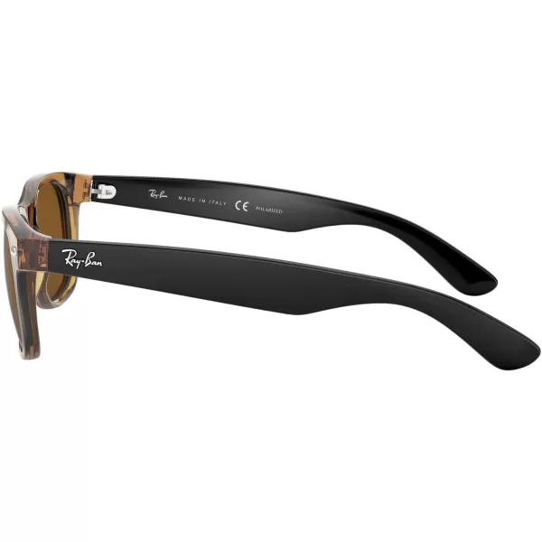 imageRayBan RB2132 New Wayfarer Square SunglassesGold FrameBrown B15XLT Lens