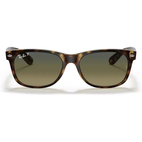 imageRayBan RB2132 New Wayfarer Square SunglassesMatte HavanaPolarized Green Gradient Blue