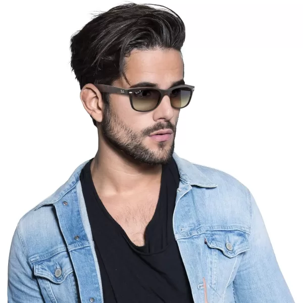 imageRayBan RB2132 New Wayfarer Square SunglassesMatte HavanaPolarized Green Gradient Blue