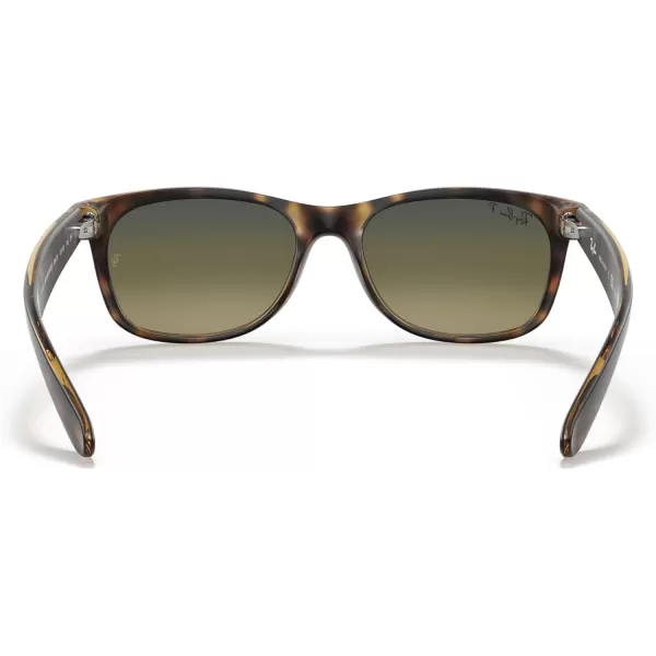 imageRayBan RB2132 New Wayfarer Square SunglassesMatte HavanaPolarized Green Gradient Blue