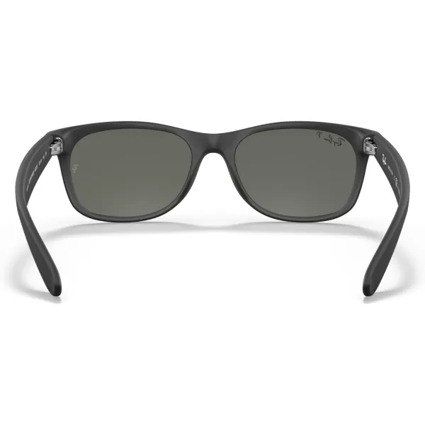 imageRayBan RB2132 New Wayfarer Square SunglassesRubber BlackPolarized Green