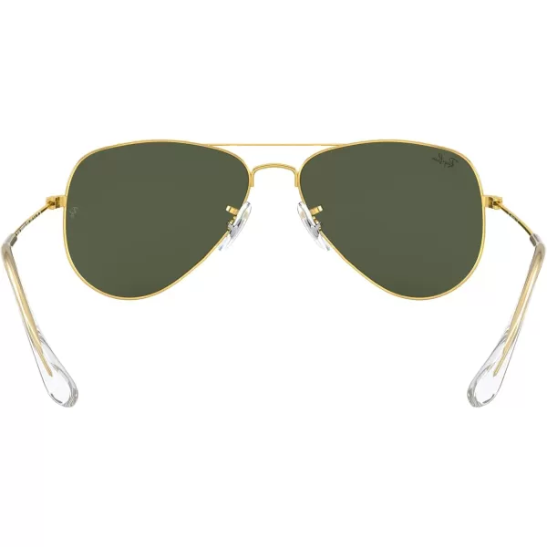 imageRayBan RB3044 Aviator Small Metal SunglassesGoldG15 Green